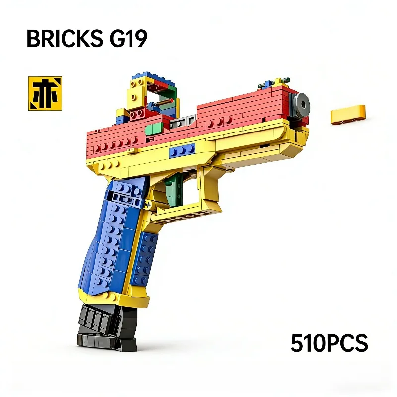 510PCS Technical Classic Pistol G19 Building Blocks Emissibility With Bullet Assemble Gun Bricks Weapon Toy Gift
510PCS Technical Classic Pistol G19 Building Blocks Emissibility With Bullet Assemble Gun Bricks Weapon Toy Gift
