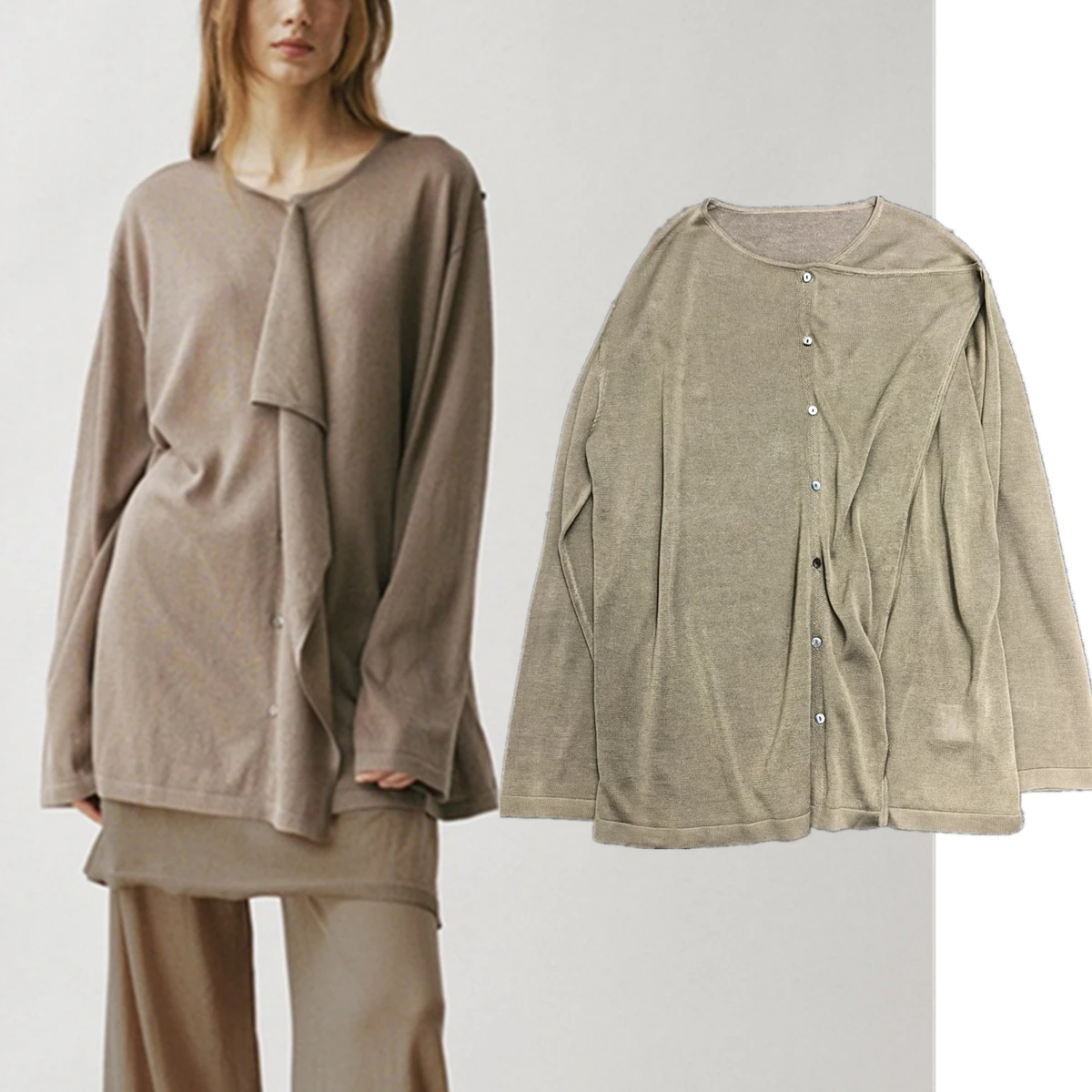 Maxdutti French Lazy Indie Folk Elegant Tops 92%Lyocell+8%Silk Women's Sweater Knitwear Woman Clothing Woman Clothes Cardigan
Maxdutti French Lazy Indie Folk Elegant Tops 92%Lyocell+8%Silk Women's Sweater Knitwear Woman Clothing Woman Clothes Cardigan