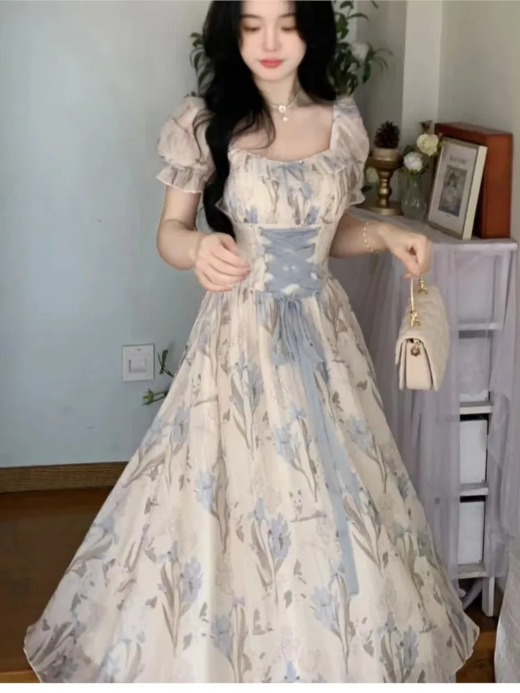 Summer Women Fashion New Casual A-Line Midi Party Dress Vintage Chic Floral Print Evening Birthday Prom Clothes Female Robe
Summer Women Fashion New Casual A-Line Midi Party Dress Vintage Chic Floral Print Evening Birthday Prom Clothes Female Robe