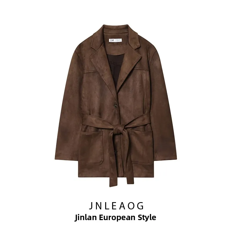 Autumn New Arrival Women's Jaet Coat Faux Suede Effect with Belt European Sle Loose Fit Warm Polyester Fiber Ladies Outer...
Autumn New Arrival Women's Jaet Coat Faux Suede Effect with Belt European Sle Loose Fit Warm Polyester Fiber Ladies Outer...