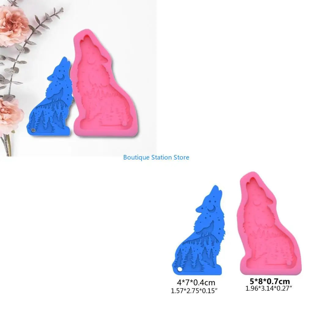 Y55F Handmade Jewelry Pendant Keychain UV Epoxy Mold Shiny Wolf Keychain Resin Mold DIY Crafts Decorations Silicone Mould
Y55F Handmade Jewelry Pendant Keychain UV Epoxy Mold Shiny Wolf Keychain Resin Mold DIY Crafts Decorations Silicone Mould