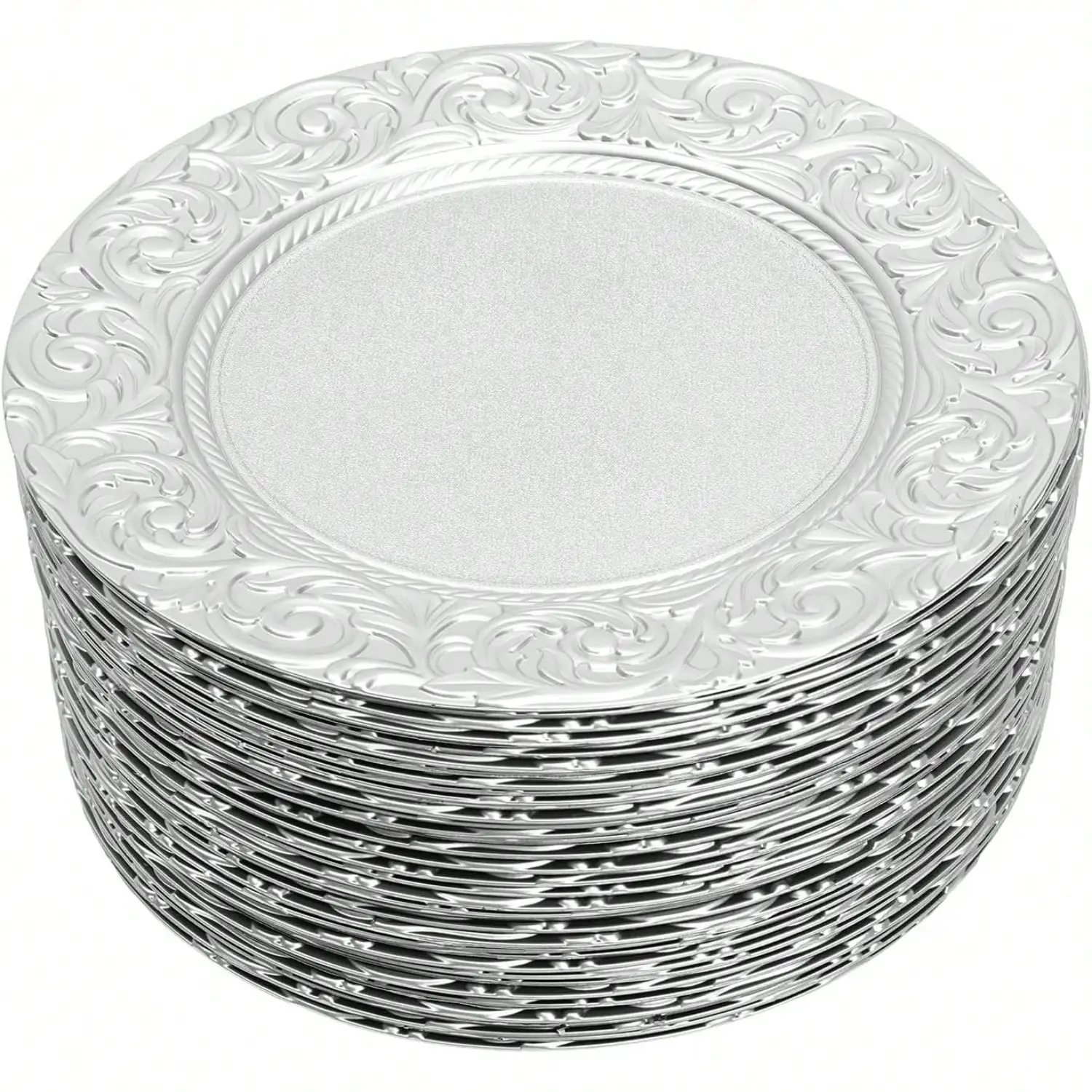 CNCEST Antique Charger Plates Set, 100 Pcs 13in Plastic Embossed Dinner Plate, Round Phoenix Pattern Elegant Floral Plates For Dinner Wedding Party Event Table Setting Decoration (Gold)
CNCEST Antique Charger Plates Set, 100 Pcs 13in Plastic Embossed Dinner Plate, Round Phoenix Pattern Elegant Floral Plates For Dinner Wedding Party Event Table Setting Decoration (Gold)