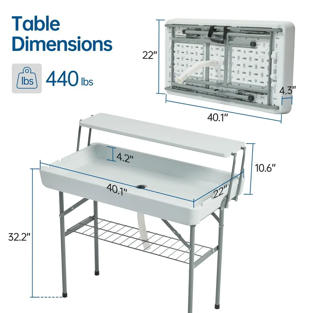 Ice Cooler Folding Table, Portable Cooler Table with Removable Matching Skirt, Folding Ice Chest Table with Place Holder White
Ice Cooler Folding Table, Portable Cooler Table with Removable Matching Skirt, Folding Ice Chest Table with Place Holder White