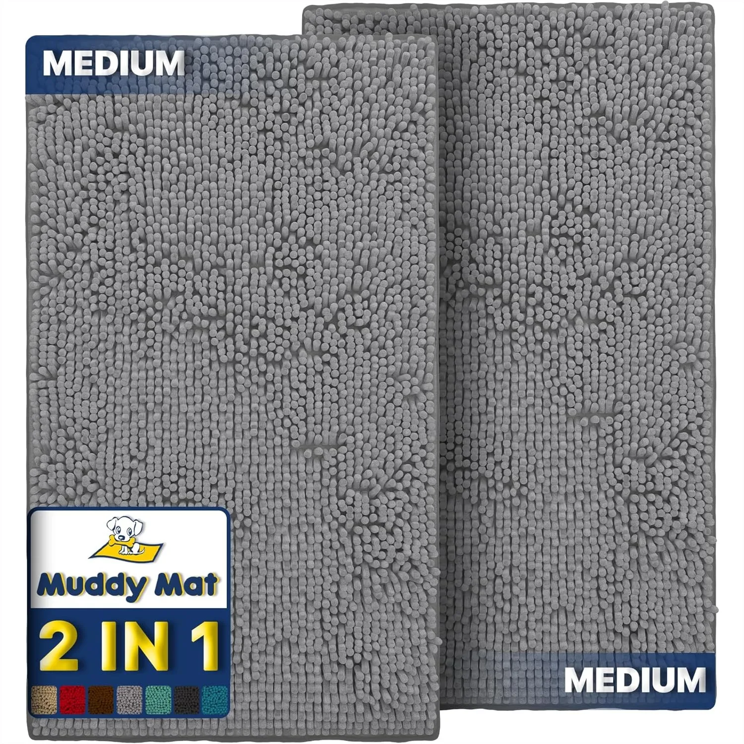 Microfiber Door Mat 2-Piece Grey Medium 30"X19" Highly Absorbent Non Slip Thick Washable Chenille Rug for Indoor Outdoor Kitchen
Microfiber Door Mat 2-Piece Grey Medium 30"X19" Highly Absorbent Non Slip Thick Washable Chenille Rug for Indoor Outdoor Kitchen
