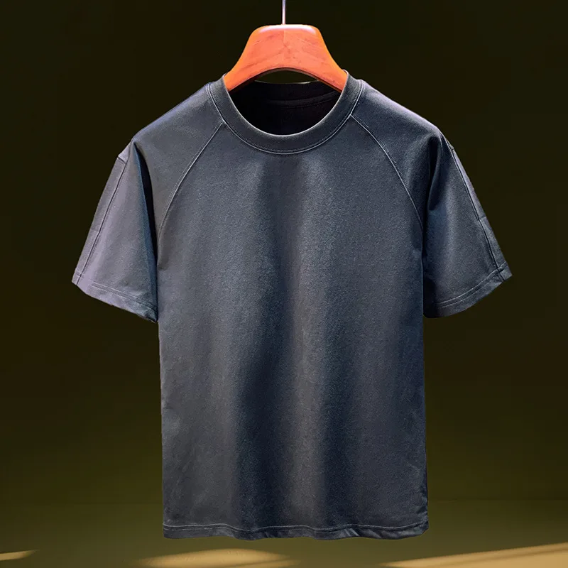 Short sleeved T-shirt for men, summer new style, simple to wear, loose top, casual street five quarter sleeve trendy clothes
Short sleeved T-shirt for men, summer new style, simple to wear, loose top, casual street five quarter sleeve trendy clothes