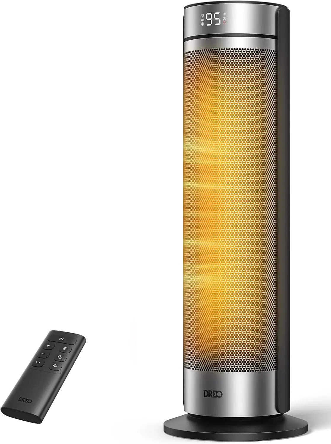 Large Room Electric Heater with 70° Oscillation, Thermostat, Remote Control, Quiet Operation and 12-Hour Timer
Large Room Electric Heater with 70° Oscillation, Thermostat, Remote Control, Quiet Operation and 12-Hour Timer