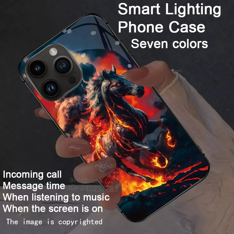 2026 Lucky Wild Horse Cartoon LED Phone Cover Case For iPhone 17 Air 16 14 13 12 Pro Max Animal Glow Luminous Glass Phone Case
2026 Lucky Wild Horse Cartoon LED Phone Cover Case For iPhone 17 Air 16 14 13 12 Pro Max Animal Glow Luminous Glass Phone Case