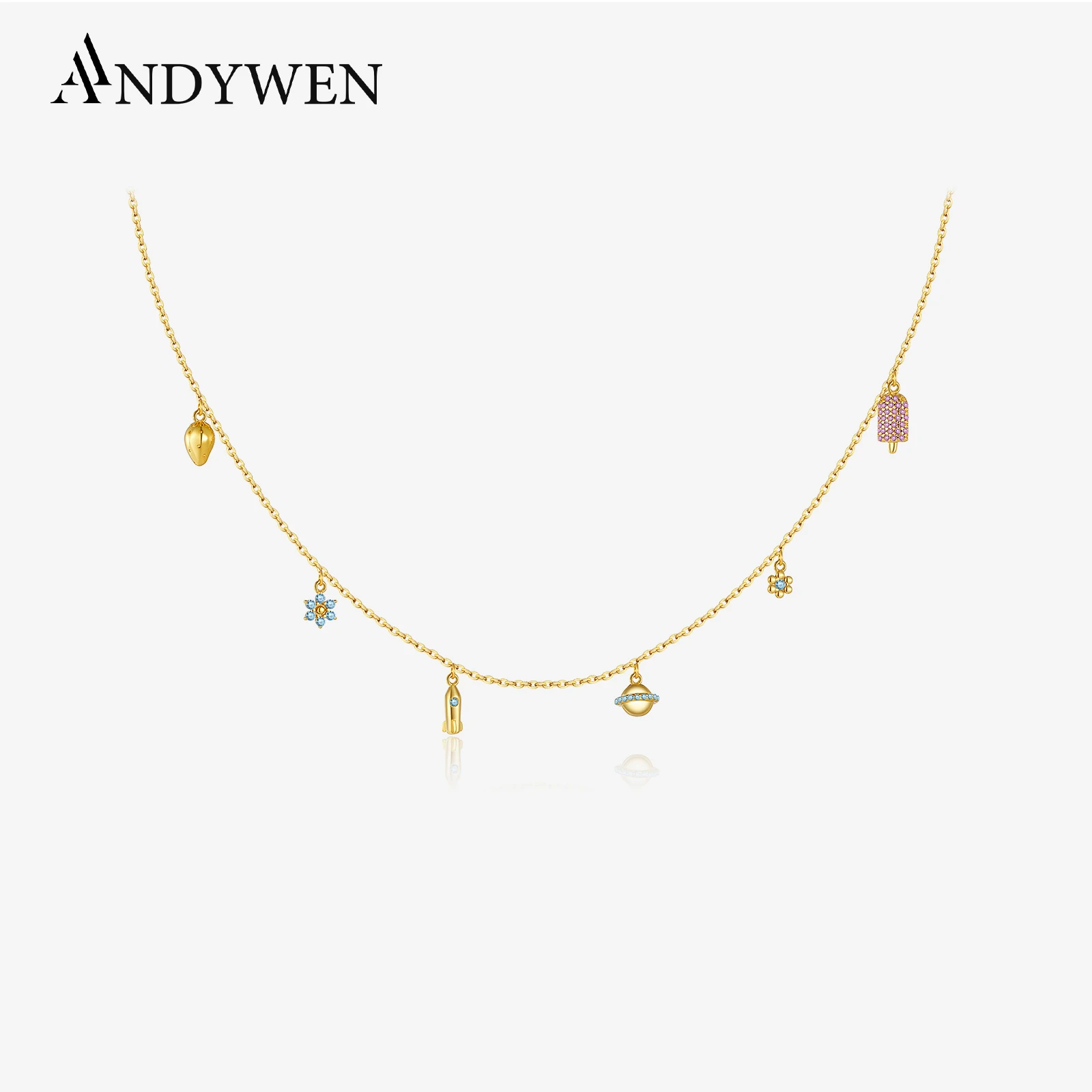ANDYWEN стерлингового серебра 925 пробы, золото Les Petites, золотое ожерелье с цветком, детское колье-цепочка, женские ювелирные изделия, изысканные кристаллы, роскошные блестящие
ANDYWEN стерлингового серебра 925 пробы, золото Les Petites, золотое ожерелье с цветком, детское колье-цепочка, женские ювелирные изделия, изысканные кристаллы, роскошные блестящие
