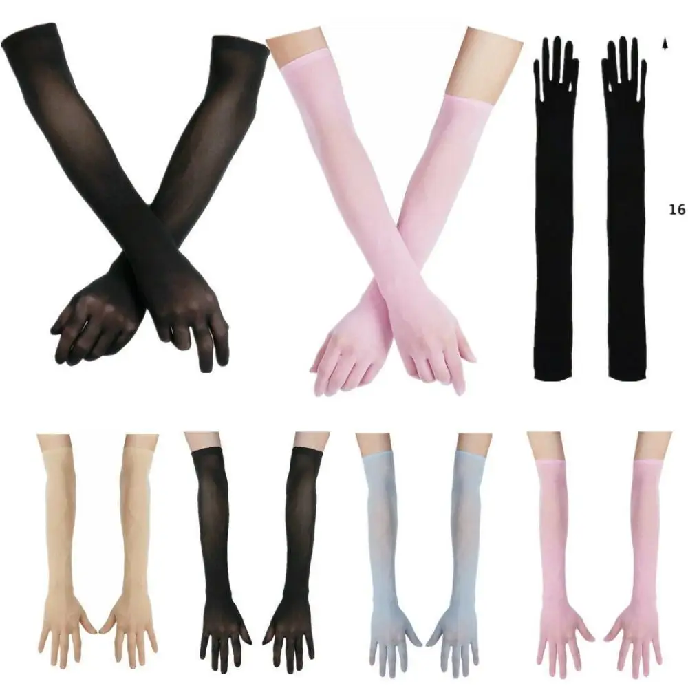 New Soft Seamless Long Gloves Women Mesh Seamless Finger Pantyhose Gloves Long Sheer Transparent Gloves Mitten
New Soft Seamless Long Gloves Women Mesh Seamless Finger Pantyhose Gloves Long Sheer Transparent Gloves Mitten