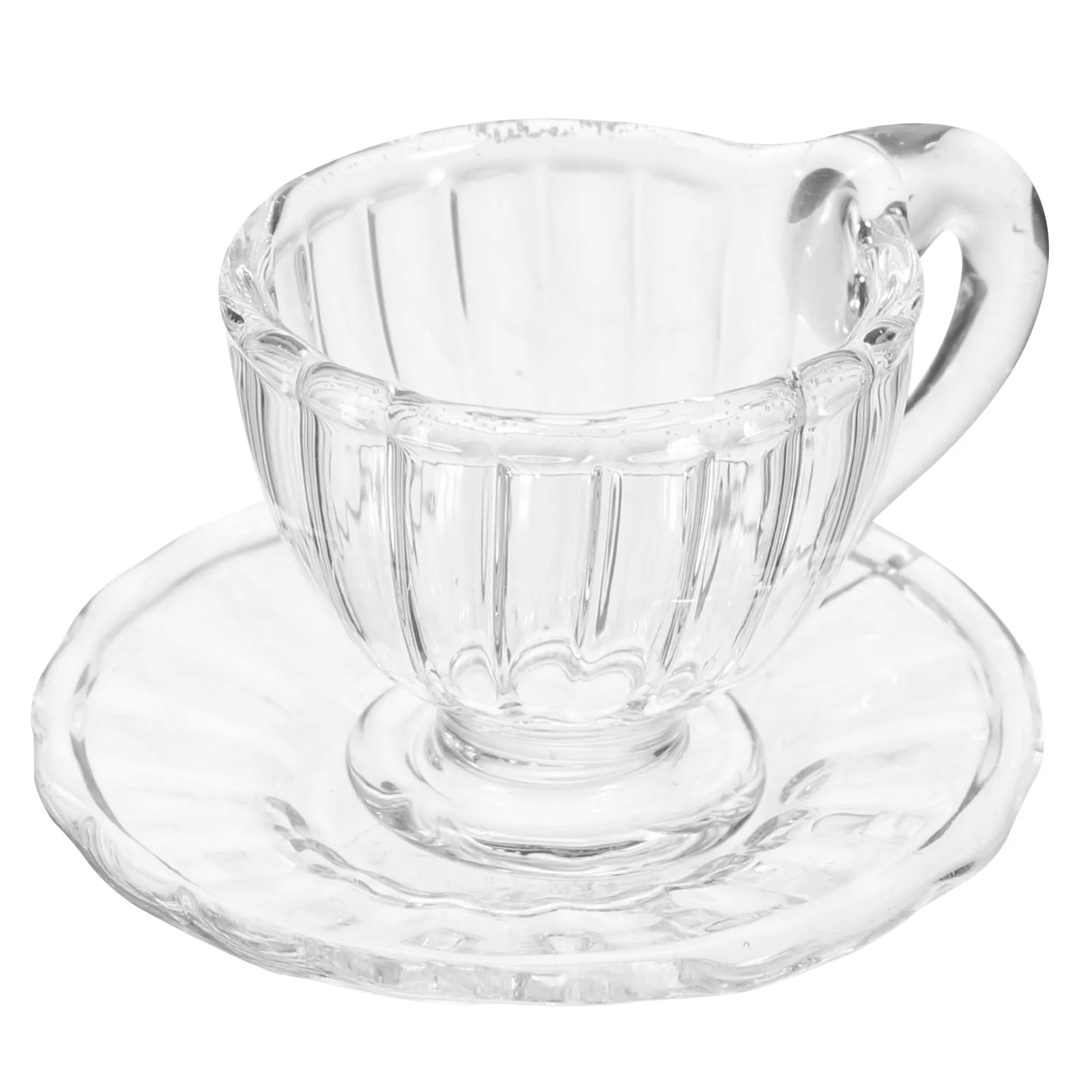 1Set Mini Glass Tea Cup Saucer Set for Dollhouse Decoration Exquisitely Detailed Transparent Miniature Teaware Kids Pretend Play
1Set Mini Glass Tea Cup Saucer Set for Dollhouse Decoration Exquisitely Detailed Transparent Miniature Teaware Kids Pretend Play