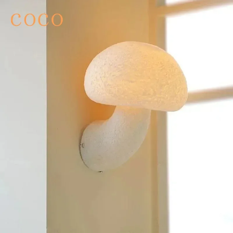 Wabi Sabi style French cream mushroom wall lamp used for bedroom, homestay, corridor, corridor, background wall decoration light
Wabi Sabi style French cream mushroom wall lamp used for bedroom, homestay, corridor, corridor, background wall decoration light