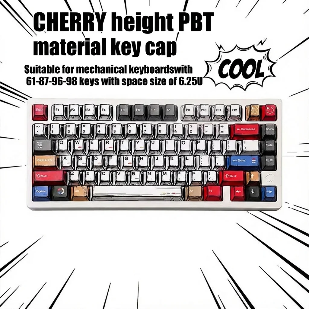 Comic Style Colorful Mixed Light Keycaps Original Factory Height 109 Keys Set Classic Minimalist Style Machine Keycap Decoration
Comic Style Colorful Mixed Light Keycaps Original Factory Height 109 Keys Set Classic Minimalist Style Machine Keycap Decoration