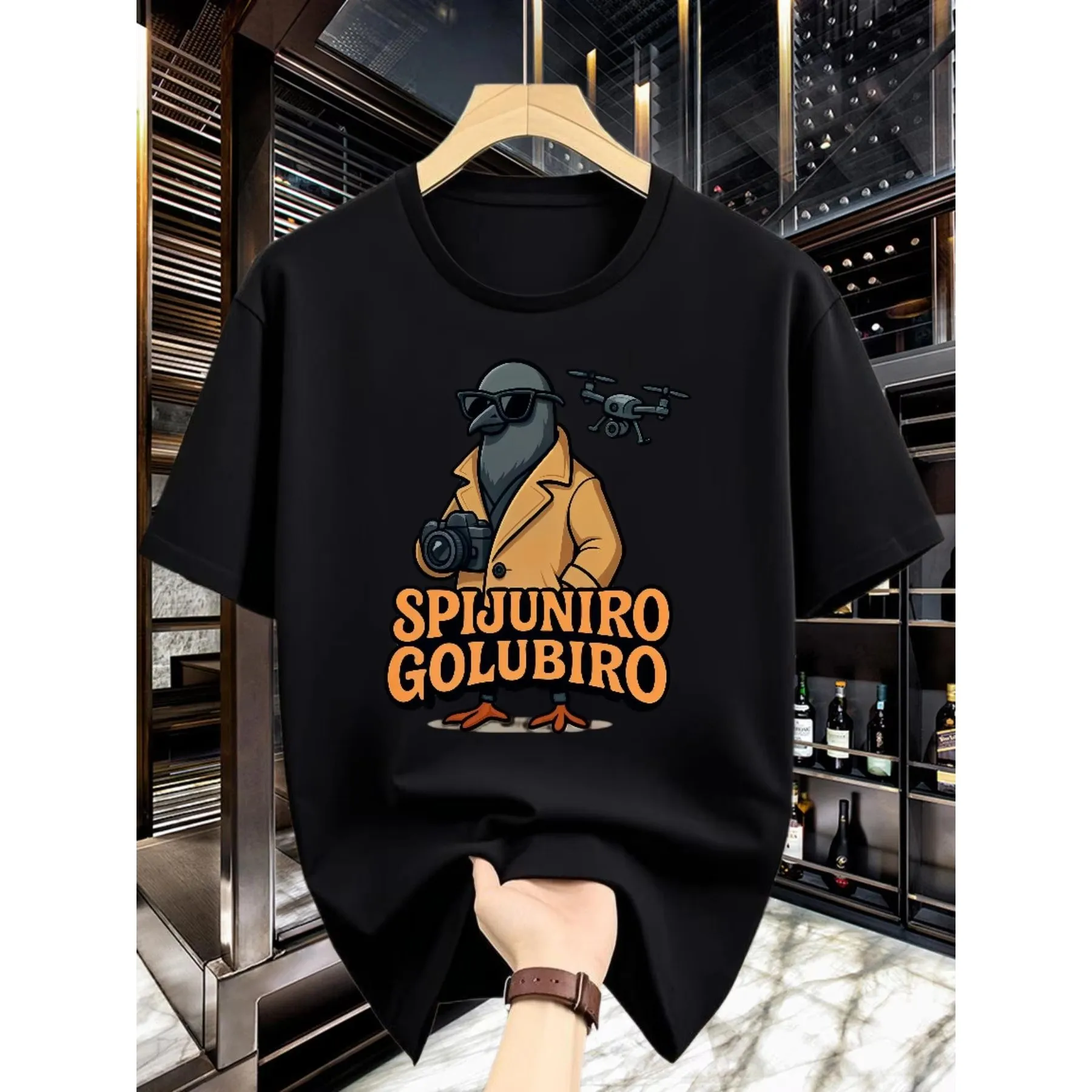 Pigeon Detective Graphic T-Shirt Men's Round Neck Breathable Cotton Casual Short Sleeve Tee
Pigeon Detective Graphic T-Shirt Men's Round Neck Breathable Cotton Casual Short Sleeve Tee