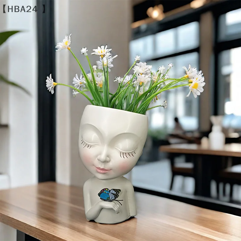 Butterfly Girl Face Flower Pot Succulent Planter With Drainage Hole Cute Lady Face Flower Pots Resin Desktop Ornaments
Butterfly Girl Face Flower Pot Succulent Planter With Drainage Hole Cute Lady Face Flower Pots Resin Desktop Ornaments