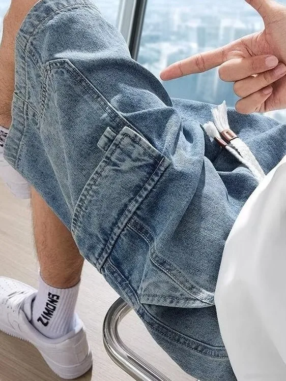 American Retro Large Size Summer Workwear Shorts Men's New 2026 Trendy Five-Part Mid-Pocket Jeans Casual Loose Straight Leg
American Retro Large Size Summer Workwear Shorts Men's New 2026 Trendy Five-Part Mid-Pocket Jeans Casual Loose Straight Leg