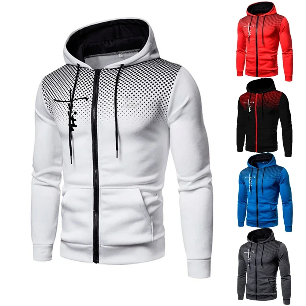 Mens Jacket Tracksuit Simplicity Print Versatile Round Dot Zipper Hooded Sweatshirt HighQuality Clothing Daily Casual Sport Coat
Mens Jacket Tracksuit Simplicity Print Versatile Round Dot Zipper Hooded Sweatshirt HighQuality Clothing Daily Casual Sport Coat