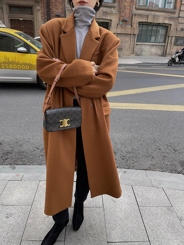 Molin Korean Sle Winter Woolen Coat Waist-Cinching Pleated Design Long Sve Slim Fit Pure Color Commute Suitable
Molin Korean Sle Winter Woolen Coat Waist-Cinching Pleated Design Long Sve Slim Fit Pure Color Commute Suitable