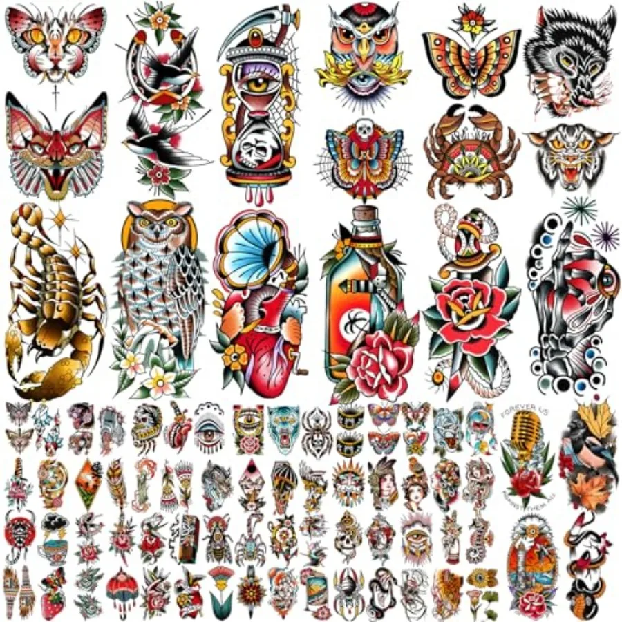 77seets of Fake Tattoo Men or Women 7seets Larr alf Arm Owl P Butterfly Temporary Tattoos Boy or Girl And 60 seets Ti Flower
77seets of Fake Tattoo Men or Women 7seets Larr alf Arm Owl P Butterfly Temporary Tattoos Boy or Girl And 60 seets Ti Flower