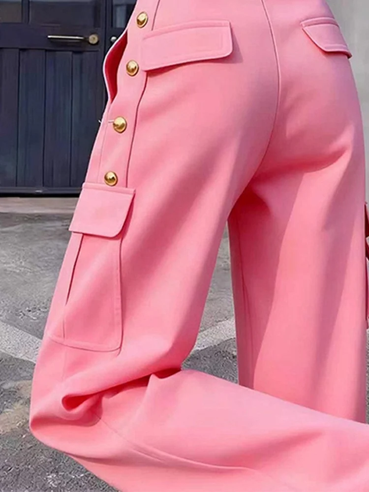 High Waist Wide Leg Pants Women's Casual Loose Design Multi Pockets Pink Versatile Long Trousers Comfortable Breathable Fabric
High Waist Wide Leg Pants Women's Casual Loose Design Multi Pockets Pink Versatile Long Trousers Comfortable Breathable Fabric