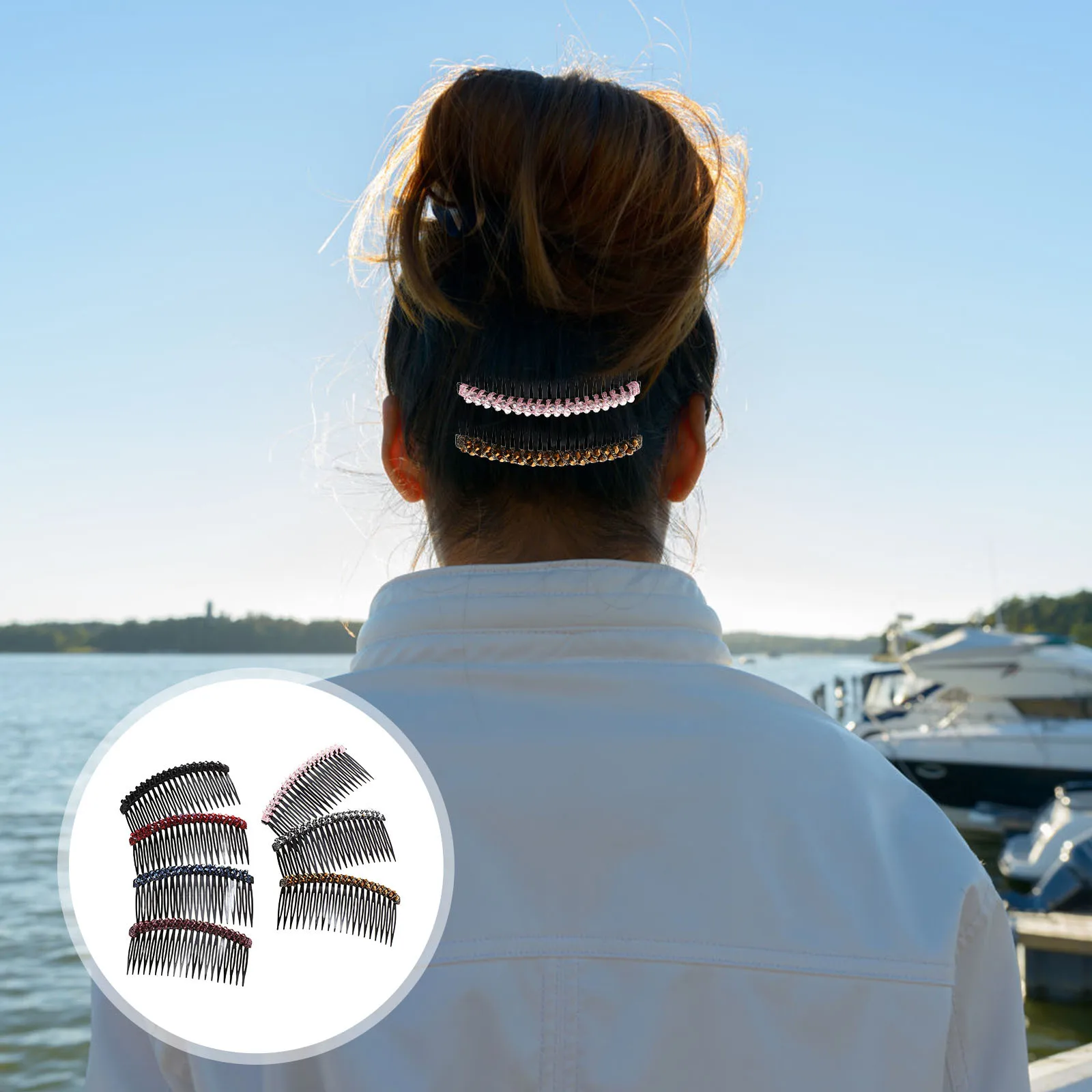 7pcs Teeth Rhinestone Side Comb Clip For Women Side Comb Hairpin Girls Sparkly Hair Styling Tool Durable Hair Clamp
7pcs Teeth Rhinestone Side Comb Clip For Women Side Comb Hairpin Girls Sparkly Hair Styling Tool Durable Hair Clamp