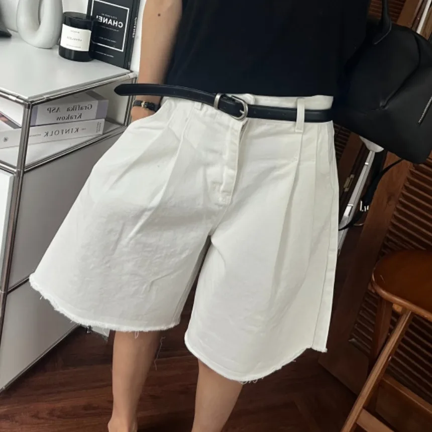 Fashionable 5-Inch Shorts Women's Stylish Loose Fit Casual High Waist Rinsed Denim Non-Stretch Summer New Arrival 3 Colors
Fashionable 5-Inch Shorts Women's Stylish Loose Fit Casual High Waist Rinsed Denim Non-Stretch Summer New Arrival 3 Colors
