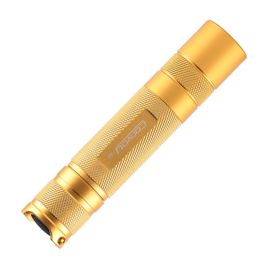 Convoy S2+ Gold 18650 Rechargeable LED Flashlight Waterproof Compact Outdoor Camping Hiking EDC Torch Light
Convoy S2+ Gold 18650 Rechargeable LED Flashlight Waterproof Compact Outdoor Camping Hiking EDC Torch Light