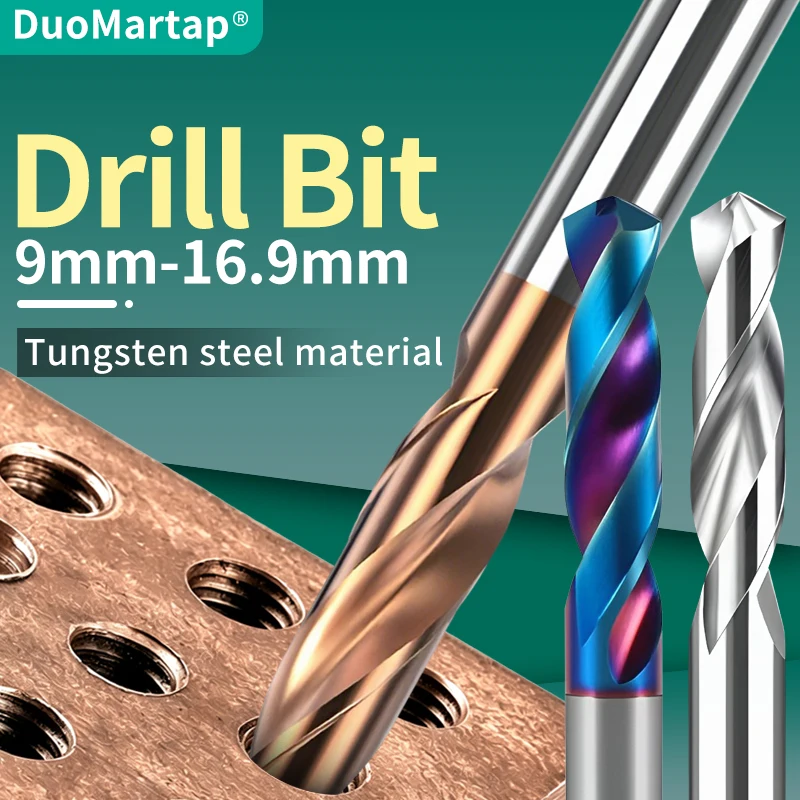 DUOMartap 1PCS HRC70 Solid Carbide Standard Twist Drill Bit 9mm-16.9mm For Cast Iron Metal Aluminum CNC machinery Tool
DUOMartap 1PCS HRC70 Solid Carbide Standard Twist Drill Bit 9mm-16.9mm For Cast Iron Metal Aluminum CNC machinery Tool