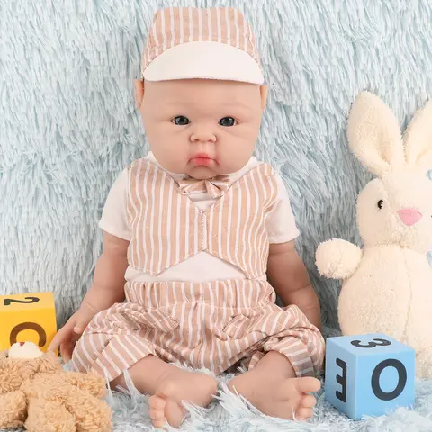IVITA WB1525 47cm 3298g Silicone Reborn Baby Doll Realistic Bebe Boy Dolls Baby Toys DIY Blank Unpainted and Painted Choices for Children Christmas Gift