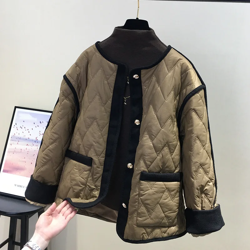 Winter New Fashionable Lightweight Cotton down Jacket Women's Stylish Color Block round Neck Large Size Outerwear Trendy
Winter New Fashionable Lightweight Cotton down Jacket Women's Stylish Color Block round Neck Large Size Outerwear Trendy