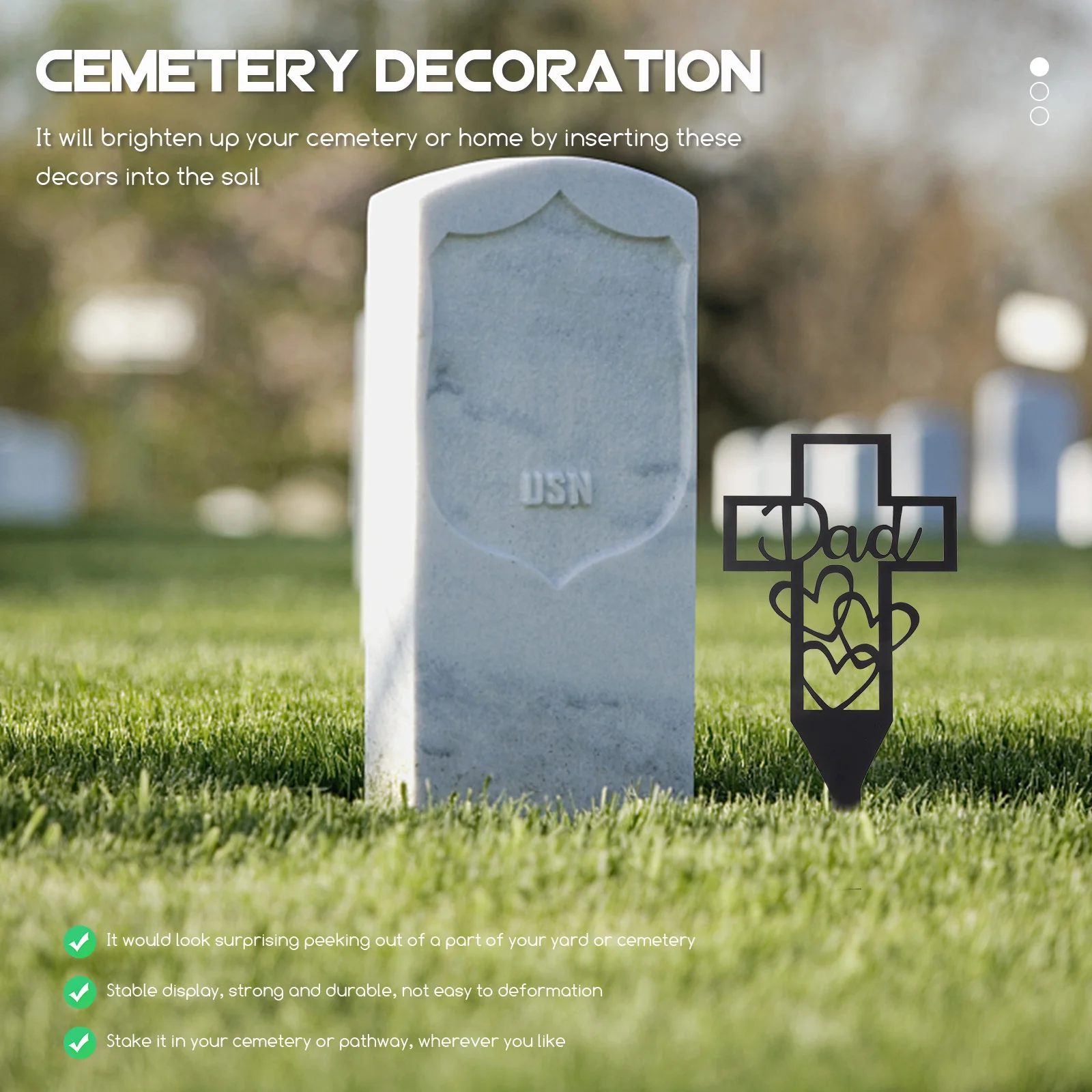 Sturdy Cemetery Stake Decor for Outdoor Use Rustproof Metal Yard Stake Garden Pathway Insert Decor Landscape Courtyard Adornment
Sturdy Cemetery Stake Decor for Outdoor Use Rustproof Metal Yard Stake Garden Pathway Insert Decor Landscape Courtyard Adornment
