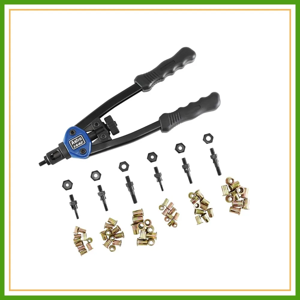 13 inch Hand Rivet Nut Tool Kit with 6 Mandrel Sets for M5 M6 M8 SAE
13 inch Hand Rivet Nut Tool Kit with 6 Mandrel Sets for M5 M6 M8 SAE