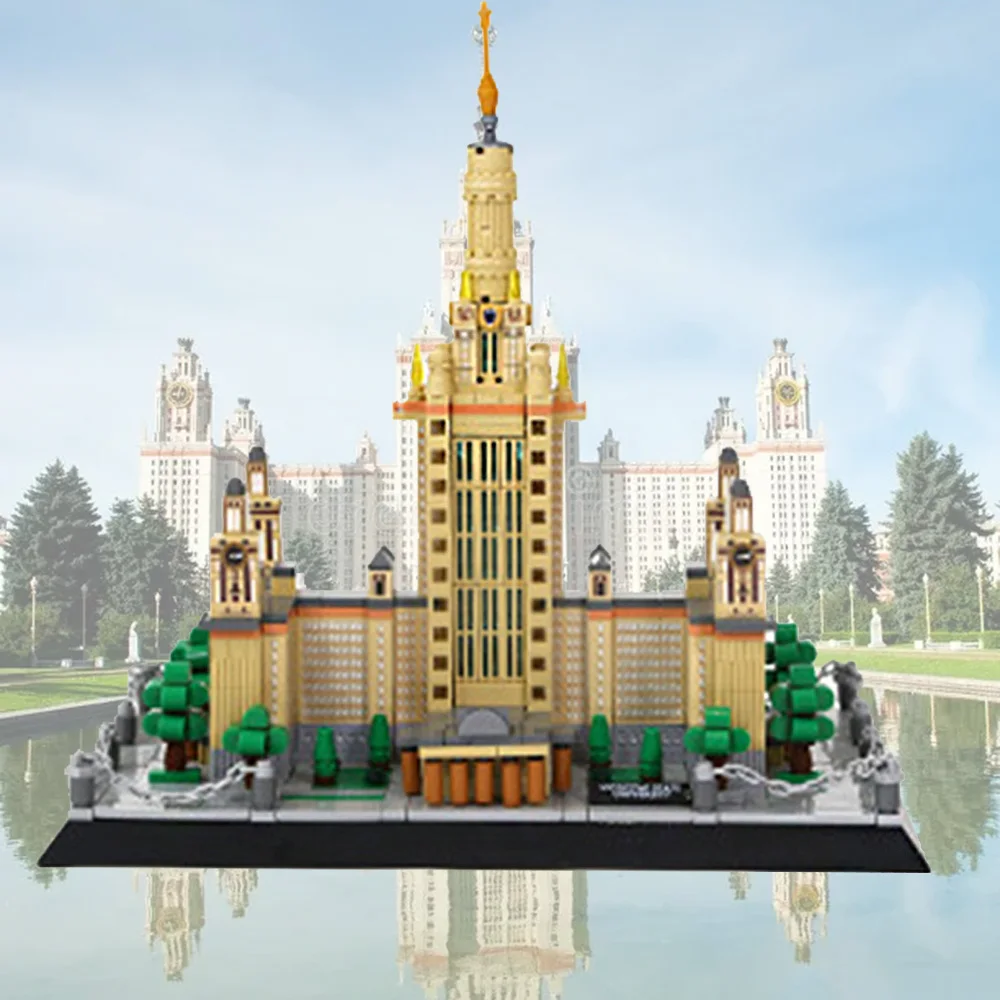 Creative Russia School Architecture Building Block Moscow State University Construction Model Kits Brick Toy Collection For Gift
Creative Russia School Architecture Building Block Moscow State University Construction Model Kits Brick Toy Collection For Gift