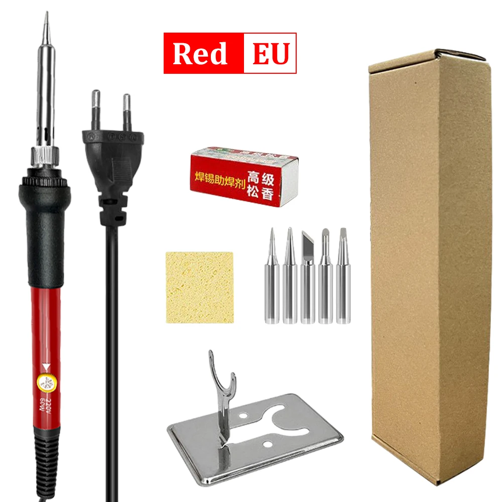 Black/Red Electric Soldering Iron EU/US Plug 60W 110V/220V Constant Temperature Portable DIY Mini Welding Repair Tools
Black/Red Electric Soldering Iron EU/US Plug 60W 110V/220V Constant Temperature Portable DIY Mini Welding Repair Tools