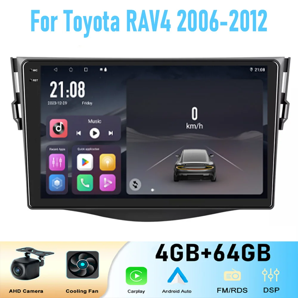 9'' For Toyota RAV4 2006-2012 Car Radio Head Unit GPS Multimedia Carplay Android 15 Wireless Navigation Intelligent System BT
9'' For Toyota RAV4 2006-2012 Car Radio Head Unit GPS Multimedia Carplay Android 15 Wireless Navigation Intelligent System BT