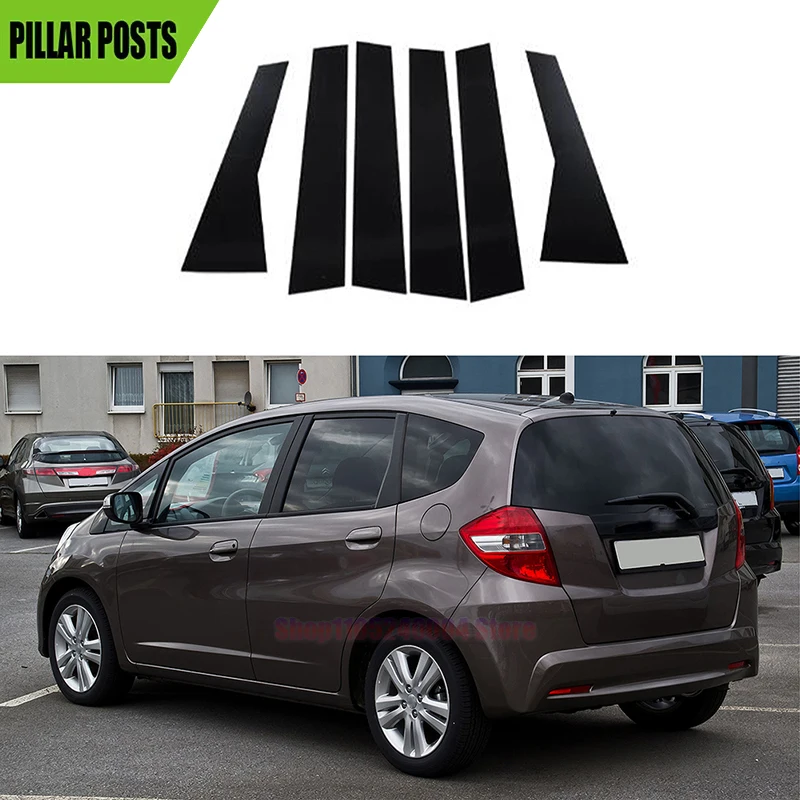 6PC Glossy Black Door Window Pillar Posts Cover Sticker Trim Fit For Honda Fit/Jazz 5 Door Hatchback 2008 2009 2010 2011 - 2013
6PC Glossy Black Door Window Pillar Posts Cover Sticker Trim Fit For Honda Fit/Jazz 5 Door Hatchback 2008 2009 2010 2011 - 2013