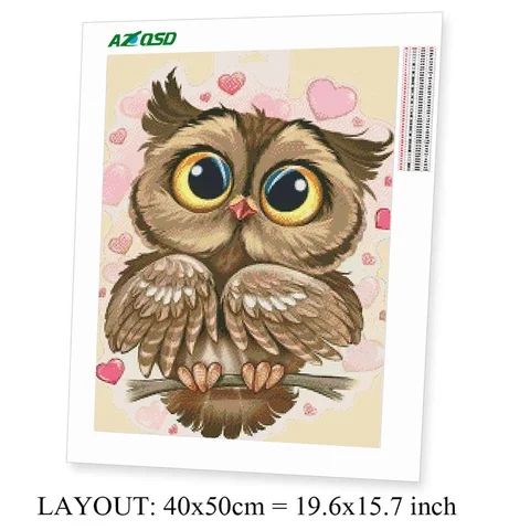 AZQSD Full Round Drill Diamond Painting Owl Handmade Gift Diamond Embroidery Animals Mosaic Picture Of Rhinestones Home Decor
AZQSD Full Round Drill Diamond Painting Owl Handmade Gift Diamond Embroidery Animals Mosaic Picture Of Rhinestones Home Decor