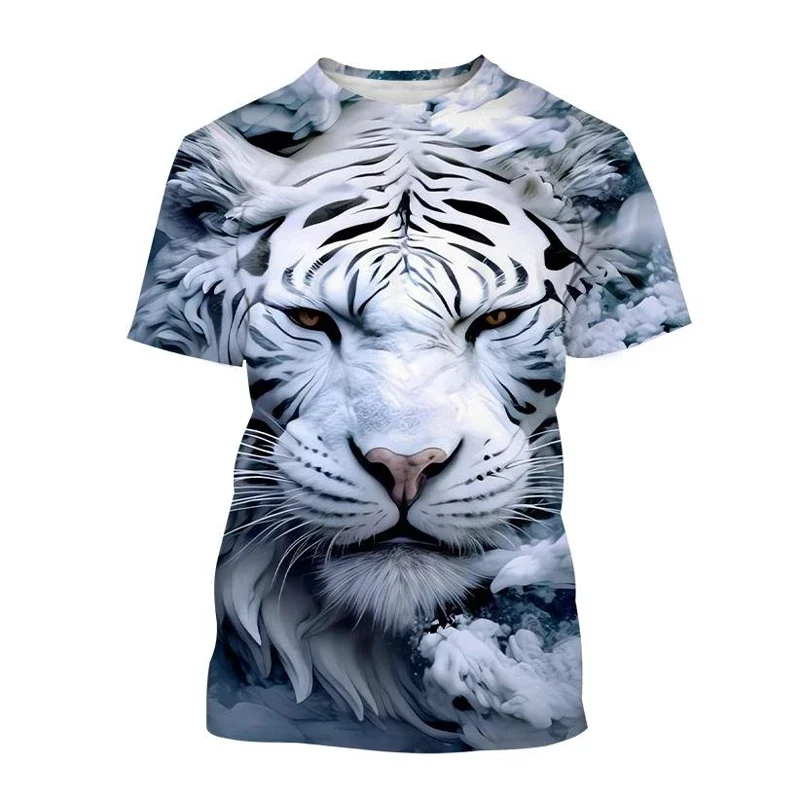 Summer Fashion Cool Animal Tiger 3D Digital Printing Pattern T-shirt Men's Trendy Street Style Large Size Round Neck Short Sl
Summer Fashion Cool Animal Tiger 3D Digital Printing Pattern T-shirt Men's Trendy Street Style Large Size Round Neck Short Sl