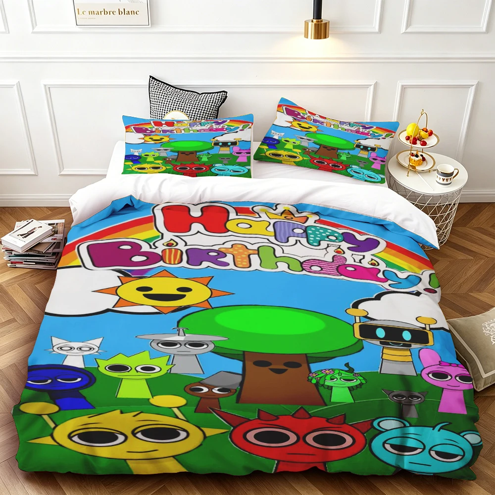 3pcs Duvet Cover Set Sprunki Cartoon Bedding Set Comforter Cover Skin-friendly and Breathable for Bedroom Decor
3pcs Duvet Cover Set Sprunki Cartoon Bedding Set Comforter Cover Skin-friendly and Breathable for Bedroom Decor