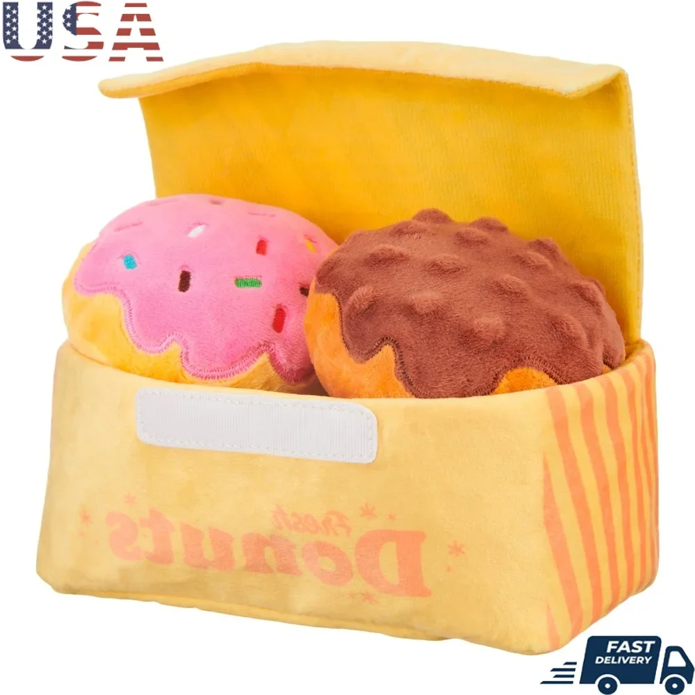 Pet Dog Toy Plush Donuts Crinkle Squeaky Treat Box Multi-Functional Fun Small Medium Large Dogs
Pet Dog Toy Plush Donuts Crinkle Squeaky Treat Box Multi-Functional Fun Small Medium Large Dogs