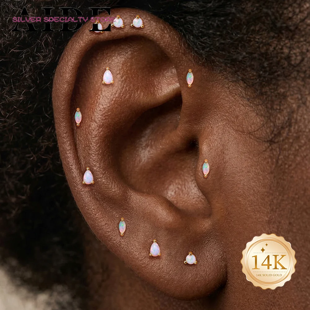 AIDE 14K Solid Gold Geometric Horse Eyes Australian Opal Piercing Earrings For Women INS Exquisite Fine Jewelry Gifts
AIDE 14K Solid Gold Geometric Horse Eyes Australian Opal Piercing Earrings For Women INS Exquisite Fine Jewelry Gifts
