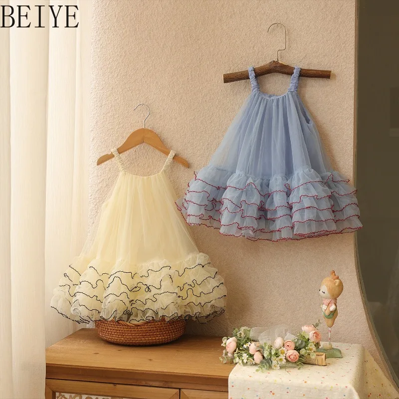Baby Girls Fluffy Tulle Tutu Dress Kids Sleeveless Mesh Layered Ruffle Sundress Children Summer Daily Princess Party Dress
Baby Girls Fluffy Tulle Tutu Dress Kids Sleeveless Mesh Layered Ruffle Sundress Children Summer Daily Princess Party Dress