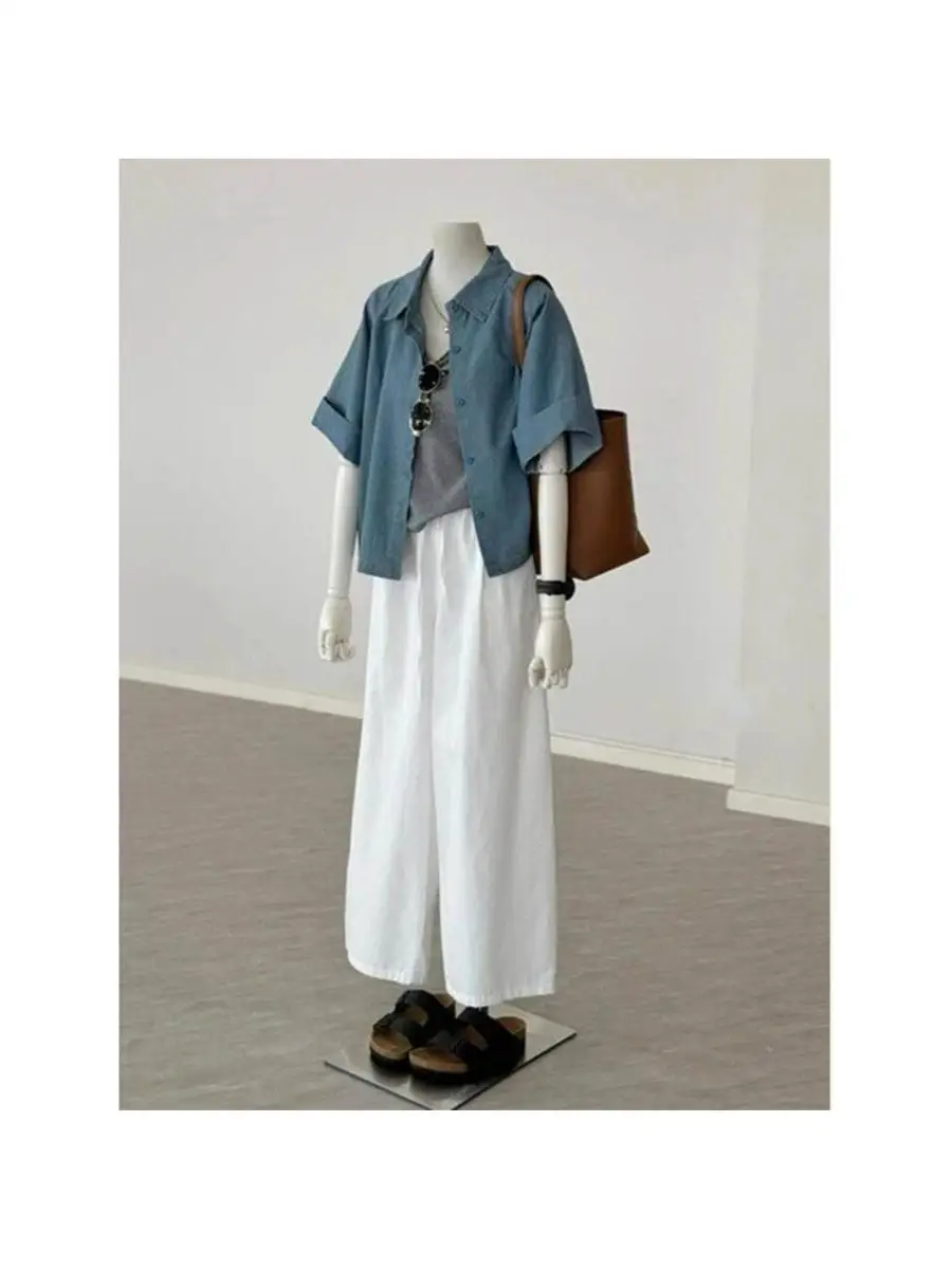 Summer Loose Fit Slimming Men's Denim Shirt Vintage Chic Five-Quarter Sleeve Thin Outerwear Casual Style Polyester Fiber
Summer Loose Fit Slimming Men's Denim Shirt Vintage Chic Five-Quarter Sleeve Thin Outerwear Casual Style Polyester Fiber
