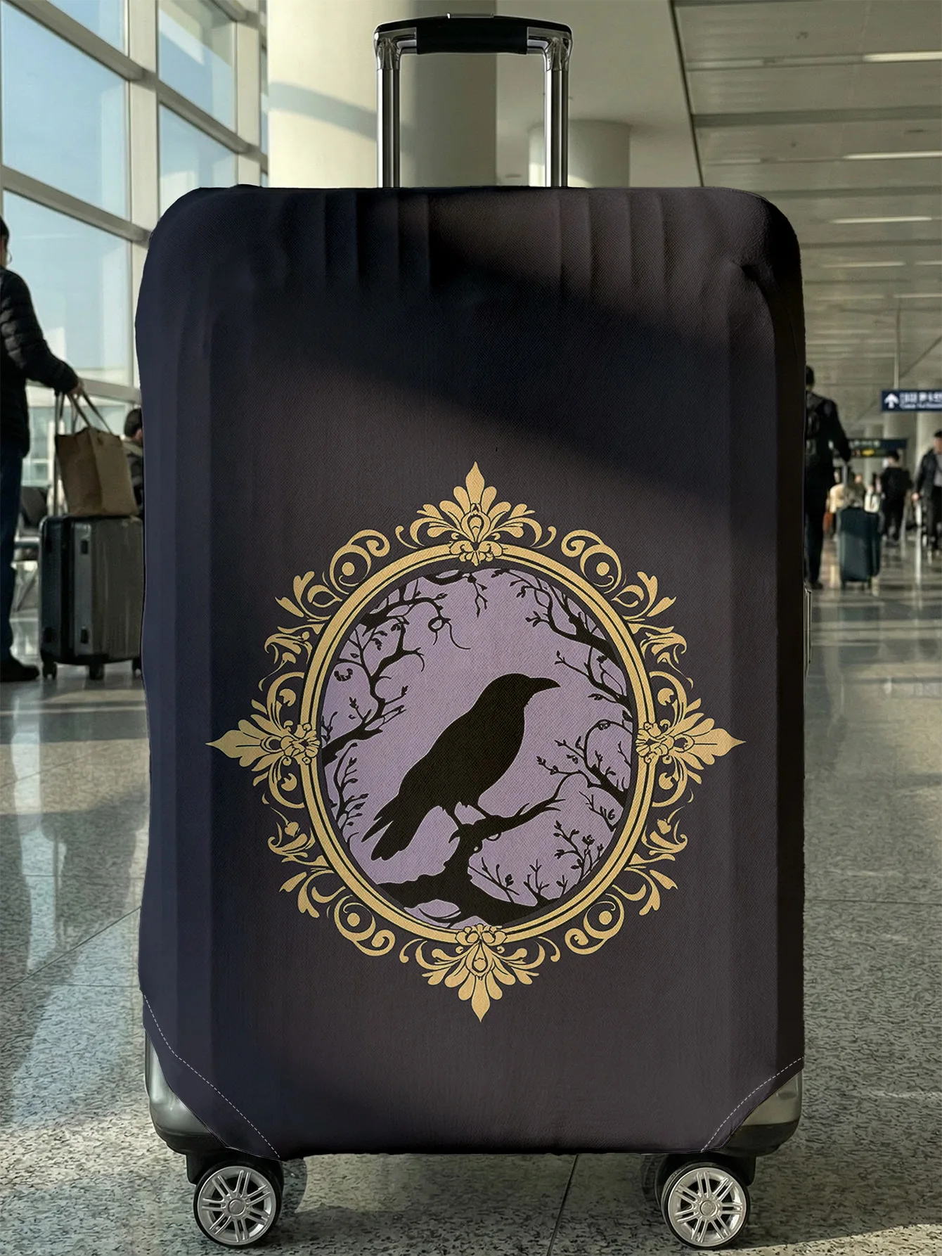 Crow silhouette luggage protection cover, suitable for 18-32 inch luggage covers, luggage handle gloves, travel accessories
Crow silhouette luggage protection cover, suitable for 18-32 inch luggage covers, luggage handle gloves, travel accessories