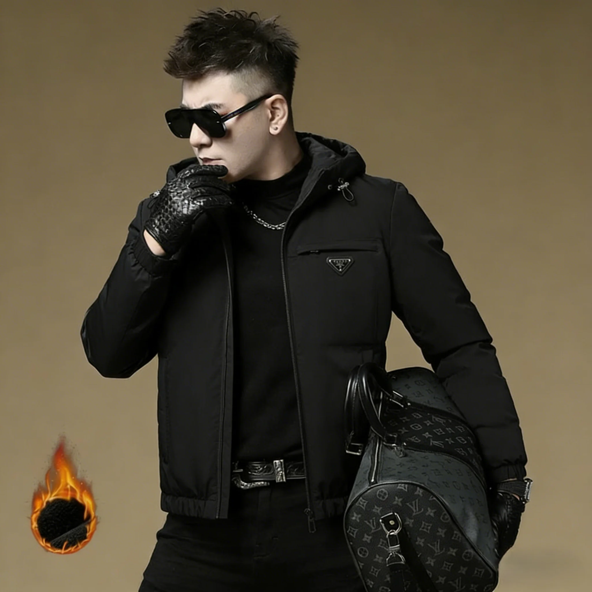 Casual Men's Hooded down Jaet Bla Du Feather Warmth Bread Coat Anti-Cold Faionable Urban Sle Long Sve Zipper Clo...
Casual Men's Hooded down Jaet Bla Du Feather Warmth Bread Coat Anti-Cold Faionable Urban Sle Long Sve Zipper Clo...