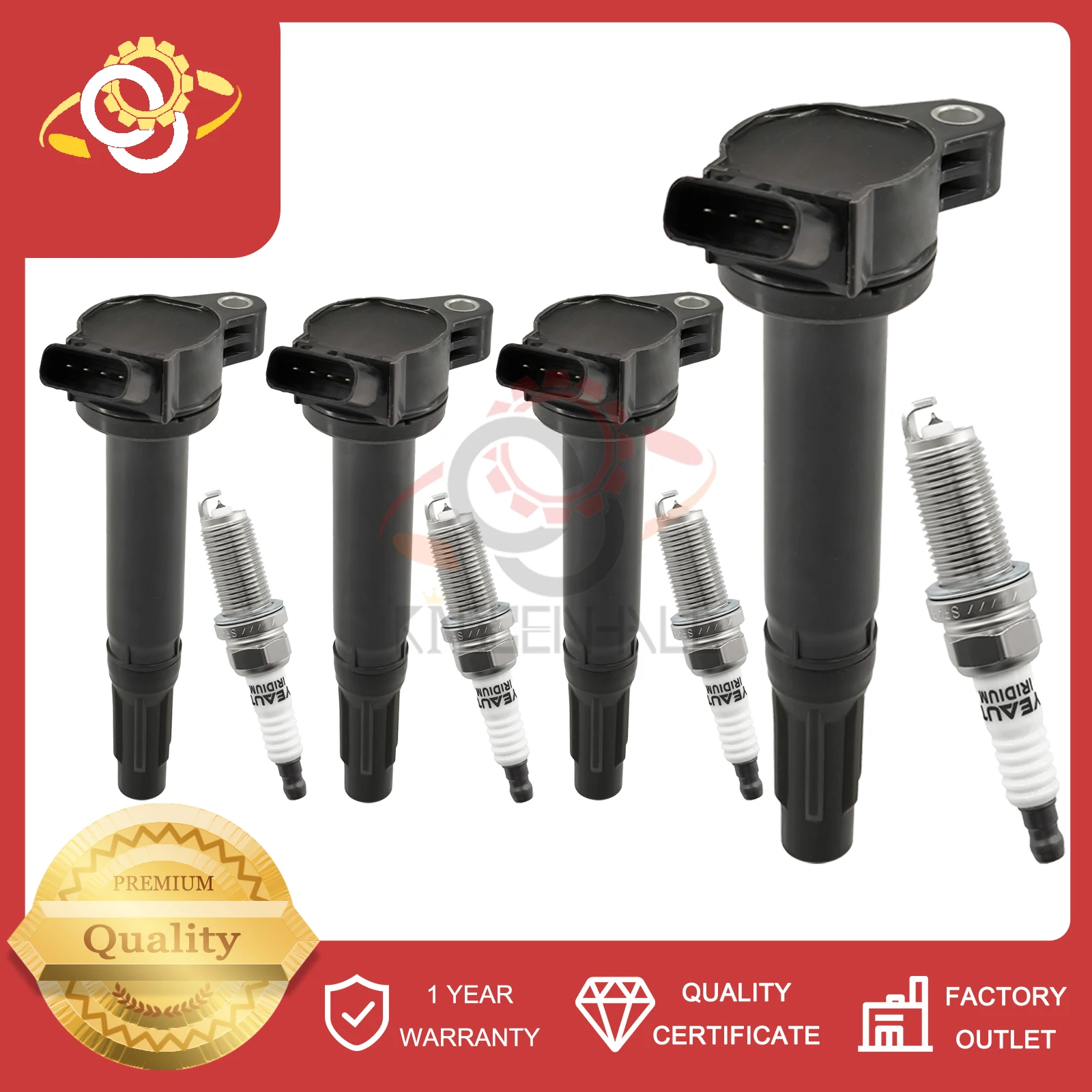 90919-A2002 4PCS Ignition Coil Spark Plug Set 90919-A1003 Compatible With Toyota Corolla Yaris RAV4 Lexus 1.5L 1.8L Engine Parts
90919-A2002 4PCS Ignition Coil Spark Plug Set 90919-A1003 Compatible With Toyota Corolla Yaris RAV4 Lexus 1.5L 1.8L Engine Parts