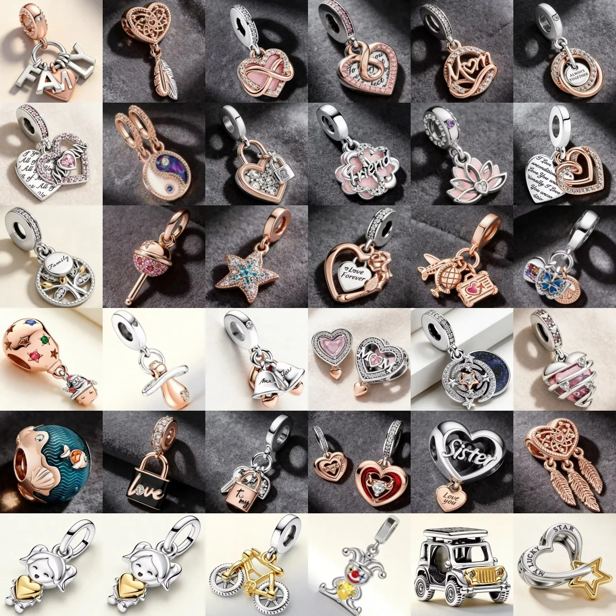 2026 New S925 Multi Form Pacifier, Heart-Shaped, Bell, Butterfly Pendant Beads Compatible Bracelet, Women's DIY Jewelry Gif
2026 New S925 Multi Form Pacifier, Heart-Shaped, Bell, Butterfly Pendant Beads Compatible Bracelet, Women's DIY Jewelry Gif