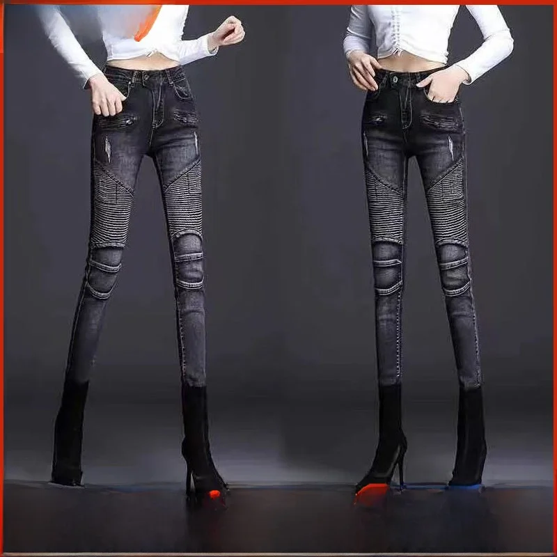 High Waist Spring Autumn Women's Jeans Slim Fit Elastic Large Size Pencil Long Pants Commute Sle Iron Free Denim Bla
High Waist Spring Autumn Women's Jeans Slim Fit Elastic Large Size Pencil Long Pants Commute Sle Iron Free Denim Bla