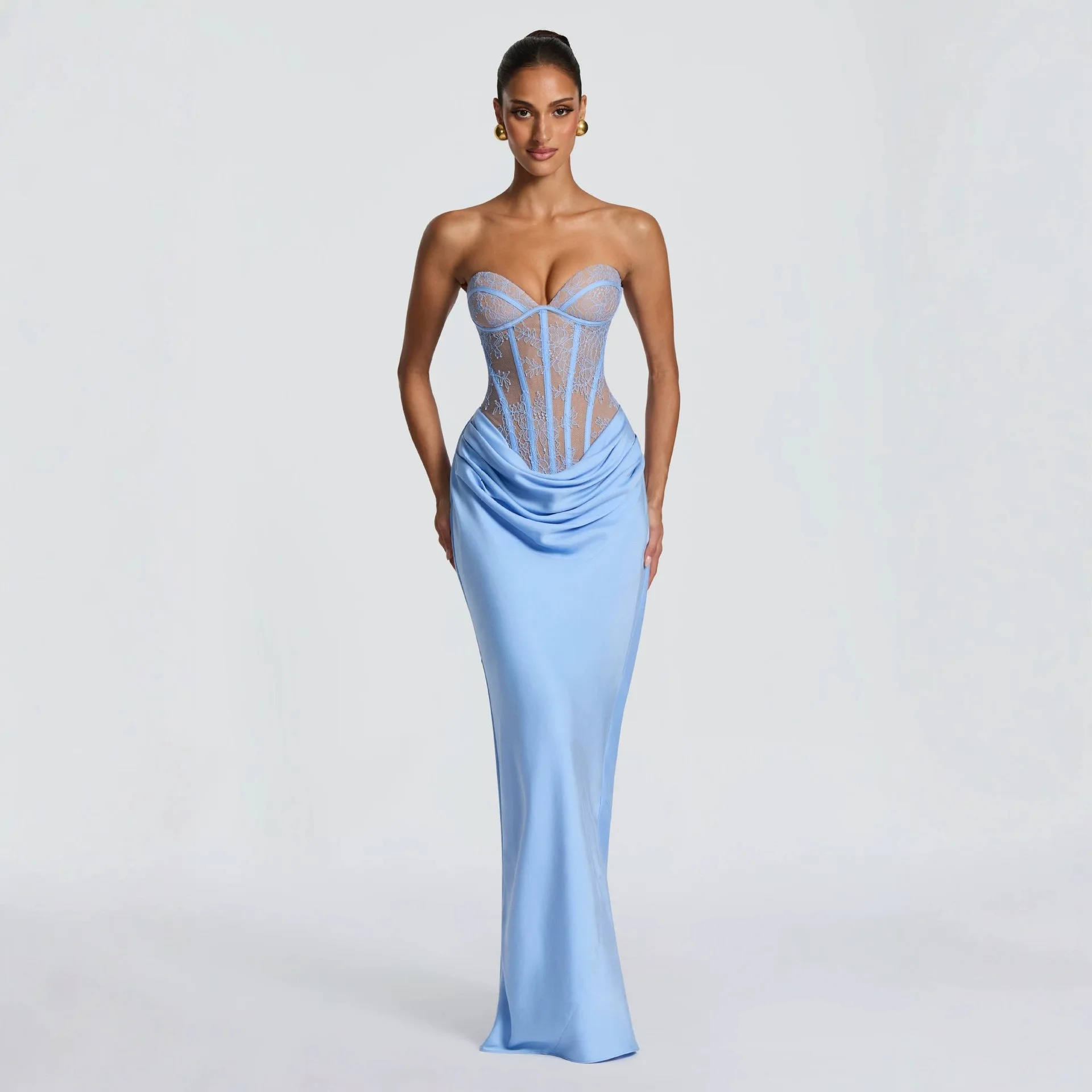 French Elegant Strapless Lace Slim Fit Long Evening Gown Luxury Formal Dress for Women Wedding Banquet Party Prom Customized
French Elegant Strapless Lace Slim Fit Long Evening Gown Luxury Formal Dress for Women Wedding Banquet Party Prom Customized