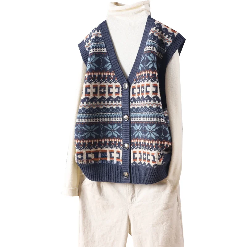 Loose Knitted Vest Women's New 2025 Fraant Sle Sweater Cardigan Spring Autumn Outerwear ort Sve V-Ne Polyester Blend
Loose Knitted Vest Women's New 2025 Fraant Sle Sweater Cardigan Spring Autumn Outerwear ort Sve V-Ne Polyester Blend