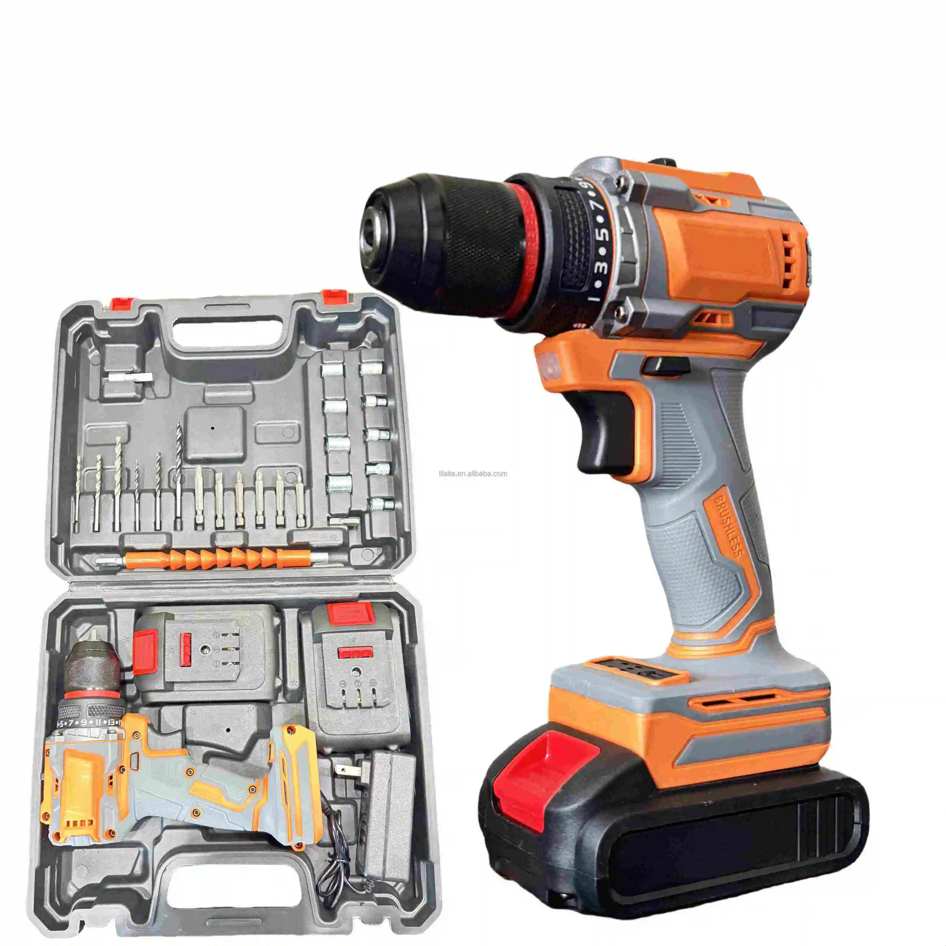 Беспроводная бесщеточная электрическая буровая установка с регулируемой скоростью, ручная дрель с ударным ударопрочным двигателем, источник питания для инструмента
Беспроводная бесщеточная электрическая буровая установка с регулируемой скоростью, ручная дрель с ударным ударопрочным двигателем, источник питания для инструмента